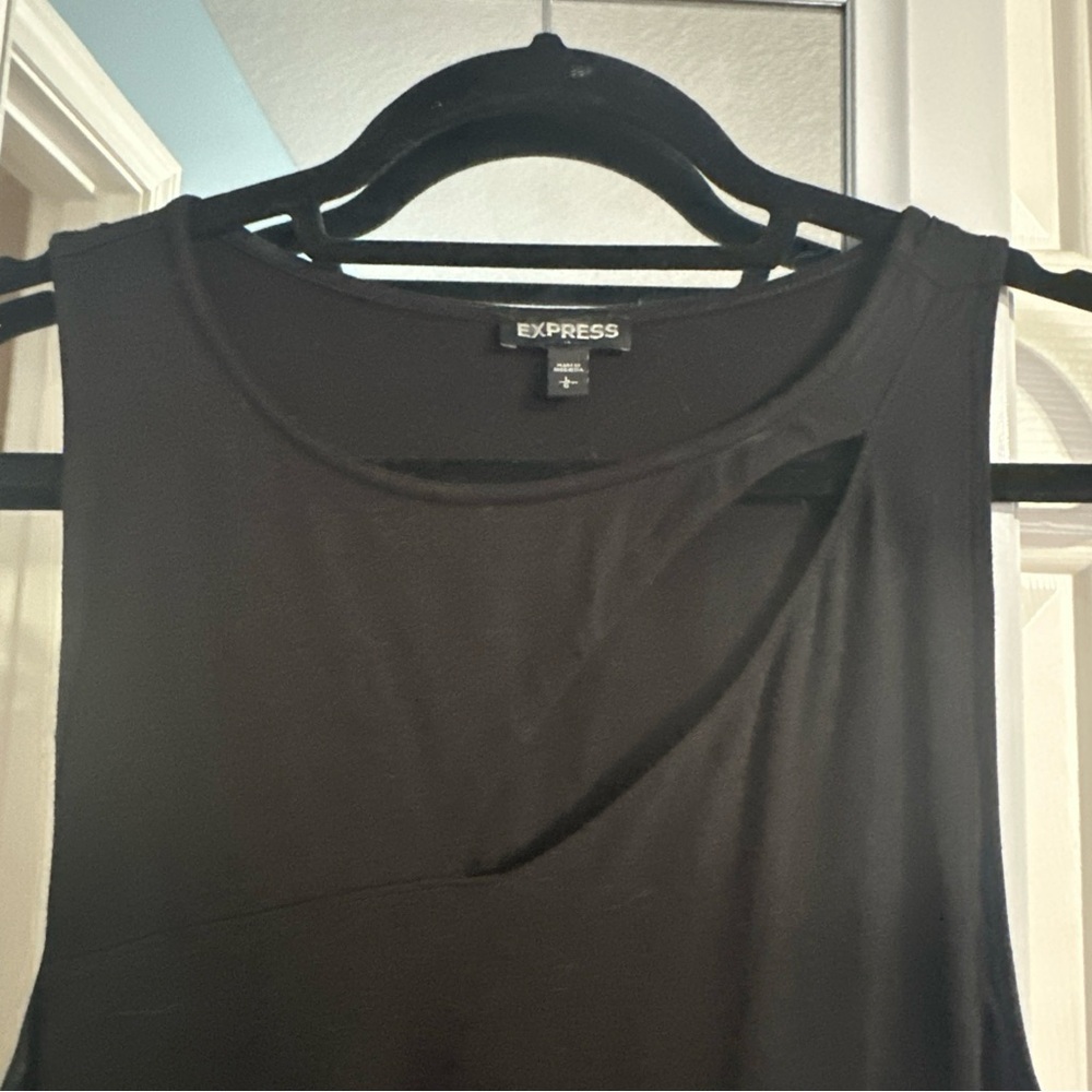 Express Elegant Black Dress with Cut Out